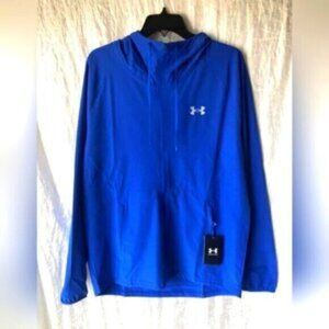 Under Armour Mens Heat Gear Athletic Jacket Blue Sz M